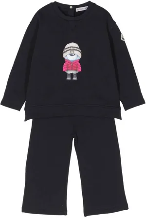 Moncler Kids Graphic Print Long Sleeve Tracksuit, Size 18/24M