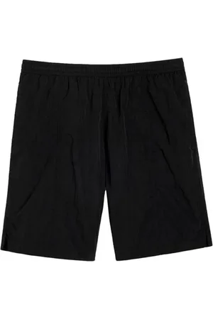 Ami Black Nylon Canvas Swim Shorts, Size Medium