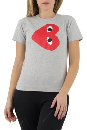 Comme des Garçons Comme Des Garcon Gray Cotton Rotated Heart T-shirt, Size X-Small