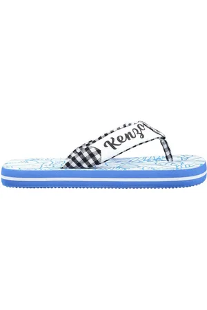 Kenzo Boys Hawaiian-Print Logo Flip Flops, Brand Size 32 ( 1 Kids )
