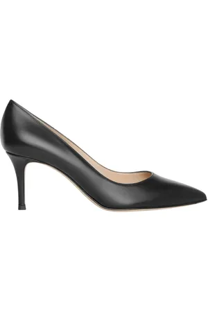 Gianvito Rossi 70MM Vitello Middle Heel Leather Pump, Brand Size 35 (US Size 5)