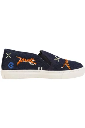 Kenzo Kids Jungle Game Pixel Canvas Sneakers, Brand Size 30 ( 13 Kids )