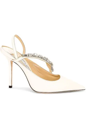 Jimmy Choo Flos 100 Leather Pumps, Brand Size 37.5 ( US Size 7.5 )