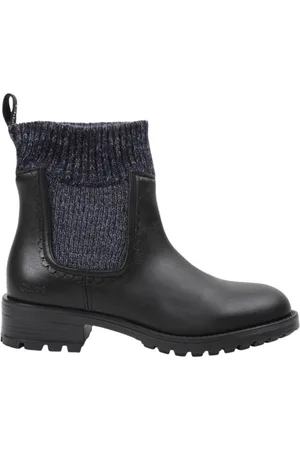 Chloé Girls Sock-Style Leather Ankle Boots, Brand Size 30 (13 Kids)