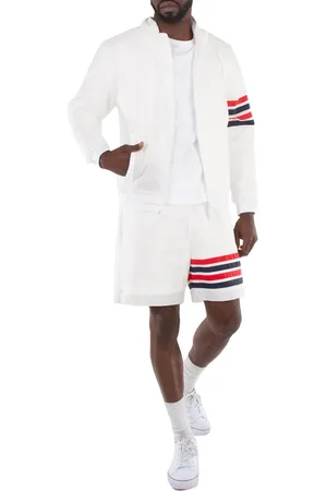 Thom Browne Mens Ultralight Ripstop 4-Bar Funnel Neck Jacket, Brand Size 0 (X-Small)
