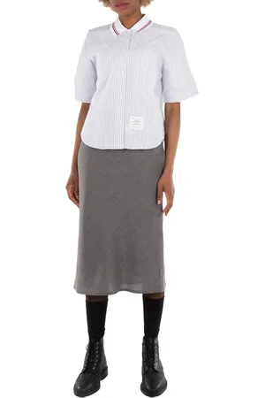 Thom Browne Box Pleat Stripe Poplin Shirt, Brand Size 36 (US Size 0)