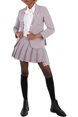 Thom Browne Ladies Small Check Cotton Jacket, Brand Size 40 (US Size 4)
