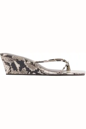 St Agni Python Print Minimal Low Wedge, Brand Size 37 ( US Size 7 )