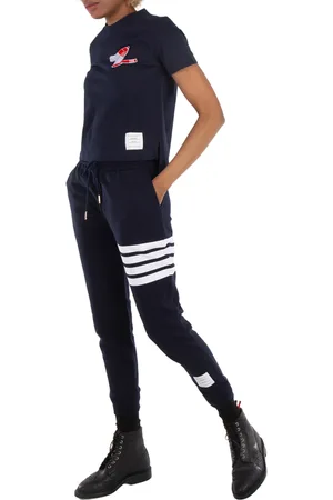 Thom Browne Navy 4-Bar Engineered Track Pants, Brand Size 36 (US Size 0)