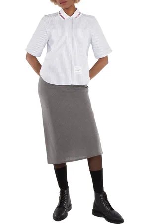 Thom Browne Fresco Maxi Low Rise Bias Skirt, Brand Size 38 (US Size 2)