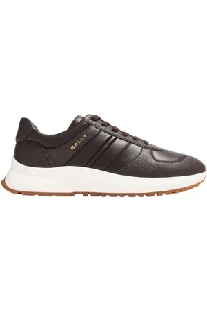 Bally Darsyl Grained Leather Low-Top Sneakers, Brand Size 6 ( US Size 7 )