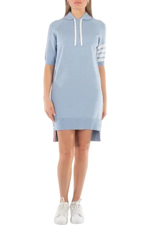 Thom Browne Jersey Stitch Raglan Sleeve Polo Collar Dress, Brand Size 38 (US Size 2)