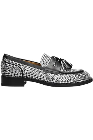 RENE CAOVILLA Rhinestone-Embellished Morgana Loafers, Brand Size 35 ( US Size 5 )