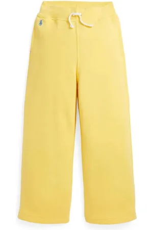 Ralph Lauren Girls Terry Wide-Leg Track Pants, Size 3Y