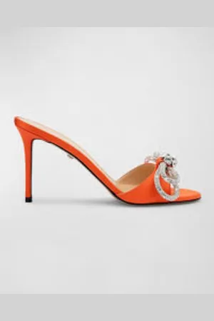 Mach & Mach Ladies Orange Heels Sandals, Brand Size 36 ( US Size 6 )