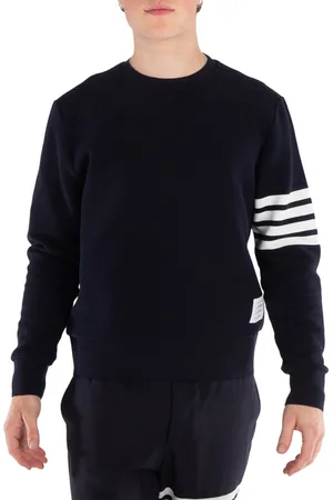 Thom Browne Mens Navy 4-Bar Stripe Sleeve Sweatshirt, Brand Size 0 (X-Small)