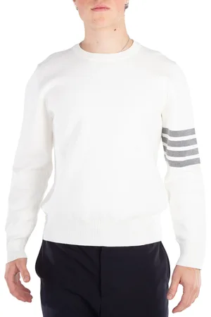 Thom Browne Milano Four Bar Stripe Crew Knit Pullover, Brand Size 3 (Large)