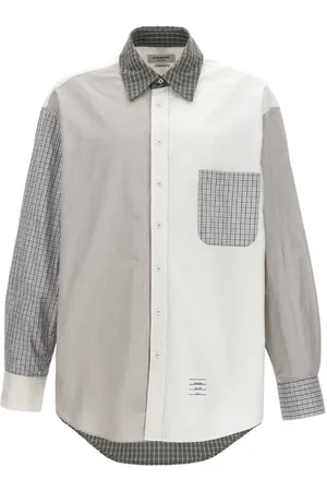 Thom Browne Funmix Oversized Long Sleeve Shirt, Brand Size 1 (Small)