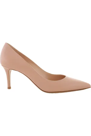 Gianvito Rossi 70MM Vitello Middle Heel Leather Pump, Brand Size 35 (US Size 5)