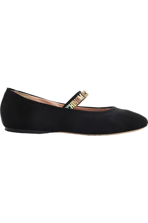 Moschino Mini Logo Lettering Ballet Flats, Brand Size 38 ( US Size 8 )