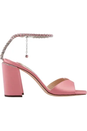 Jimmy Choo Saeda 85 Block Heel Sandals, Brand Size 37 ( US Size 7 )