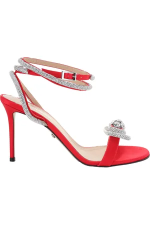 Mach & Mach Double Bow Crystal Sandals, Brand Size 35 ( US Size 5 )
