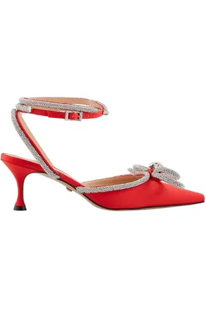 Mach & Mach Double Bow Pointed-Toe Pumps, Brand Size 37 ( US Size 7 )