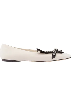 Jimmy Choo Veda Leather Ballet Flats, Brand Size 37.5 ( US Size 7.5 )