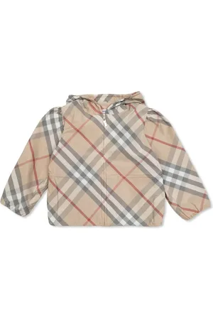Burberry Girls Tilly Check Hooded Jacket, Size 6Y