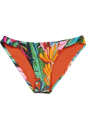 Farm Rio Banana Foliage Print Bikini Bottoms, Size X-Small