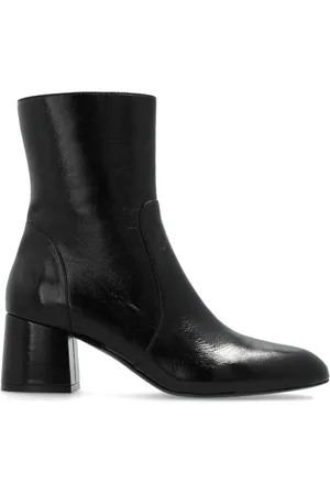 Stuart Weitzman Flareblock Leather Boots, Brand Size 39 ( US Size 8.5 )