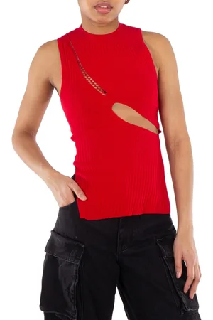 The Attico Cut Detail Sleeveless Top, Brand Size 38 ( US Size 4 )