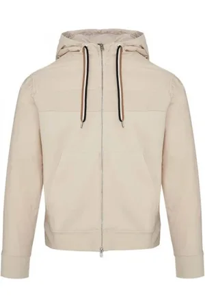 HUGO BOSS Tonal Insert Zip-Up Hoodie, Size X-Large