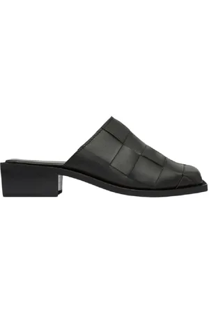 St Agni Ladies Woven Leather Stacked Heel Mules, Brand Size 36 (US Size 6)