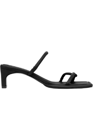St Agni Leather Branded Loop Heel Sandals, Brand Size 38