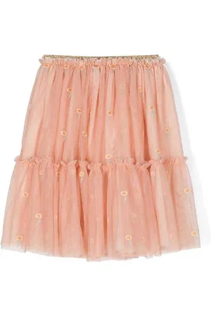 Stella McCartney Girls Flower Printed Dot Skirt, Size 10Y
