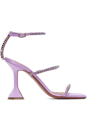 Amina Muaddi Crystals Gilda Sandals, Brand Size 35 ( US Size 5 )