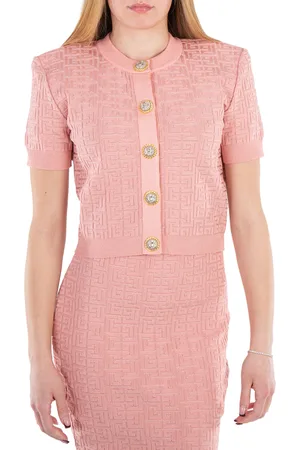 Balmain PB Labyrinth Knit Cardigan, Brand Size 34 (US Size 2)