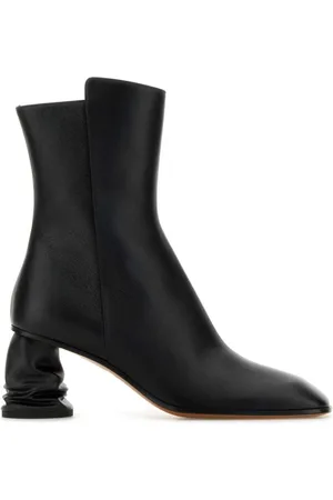 Alexander McQueen Ladies Black Crush Ankle Boots, Brand Size 37 ( US Size 7 )