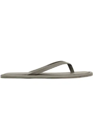 St Agni Smokey Olive Flat Padded Flip Flops, Brand Size 38 (US Size 8)