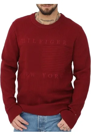 Tommy Hilfiger Hilfiger Structure Flag Crewneck Sweater, Size Medium