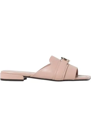 Jimmy Choo Nako Leather Flat Sandals, Brand Size 36 ( US Size 6 )