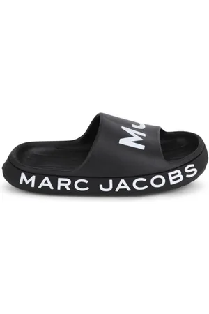 Marc Jacobs Marc Jacobs Kids Aqua Logo-Print Slides, Brand Size 33 (2 Kids)