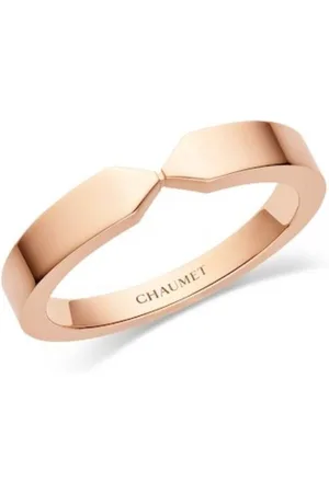 CHAUMET 18k Rose Gold Triomphe De Wedding Band, Size 48