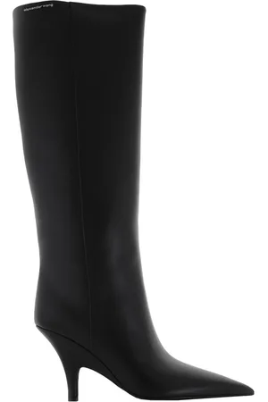 Alexander Wang Diablo 90 Tall Leather Boots, Brand Size 36 ( US Size 6 )