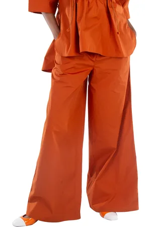 Max Mara Navigli High-Rise Cotton Wide-Leg Pants, Brand Size 40 ( US Size 6 )