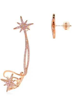 APM Monaco Rose Gold-Tone Crystal Star Earrings