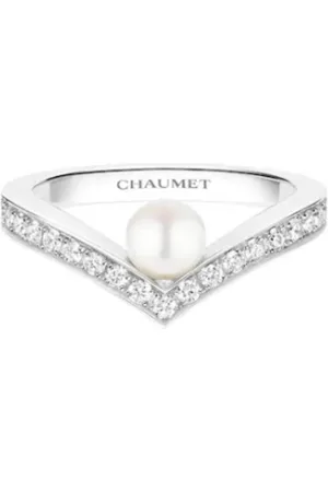 CHAUMET 18k White Gold Josephine Aigrette Diamond Ring, Size 50