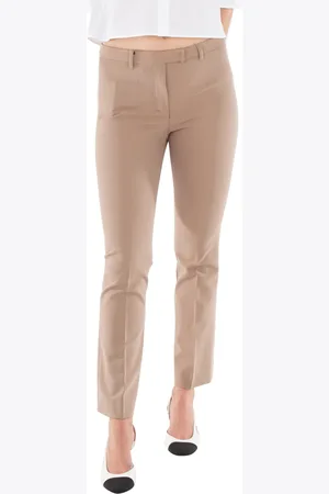 Max Mara Fatina Cotton And Viscose Trousers, Brand Size 42 ( US Size 8 )