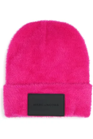 Marc Jacobs Girls Stitched Logo Woven Wool Beanie, Size 1